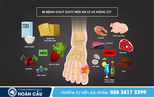 Chế độ ăn uống phù hợp với người bệnh gout